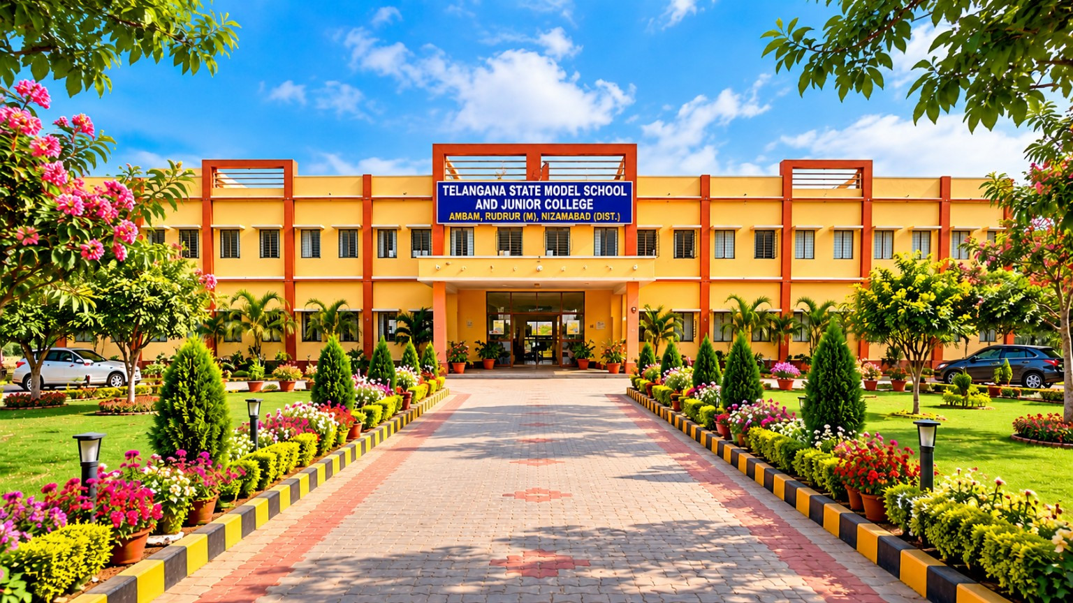 Illustrative landscaped campus concept based on school building