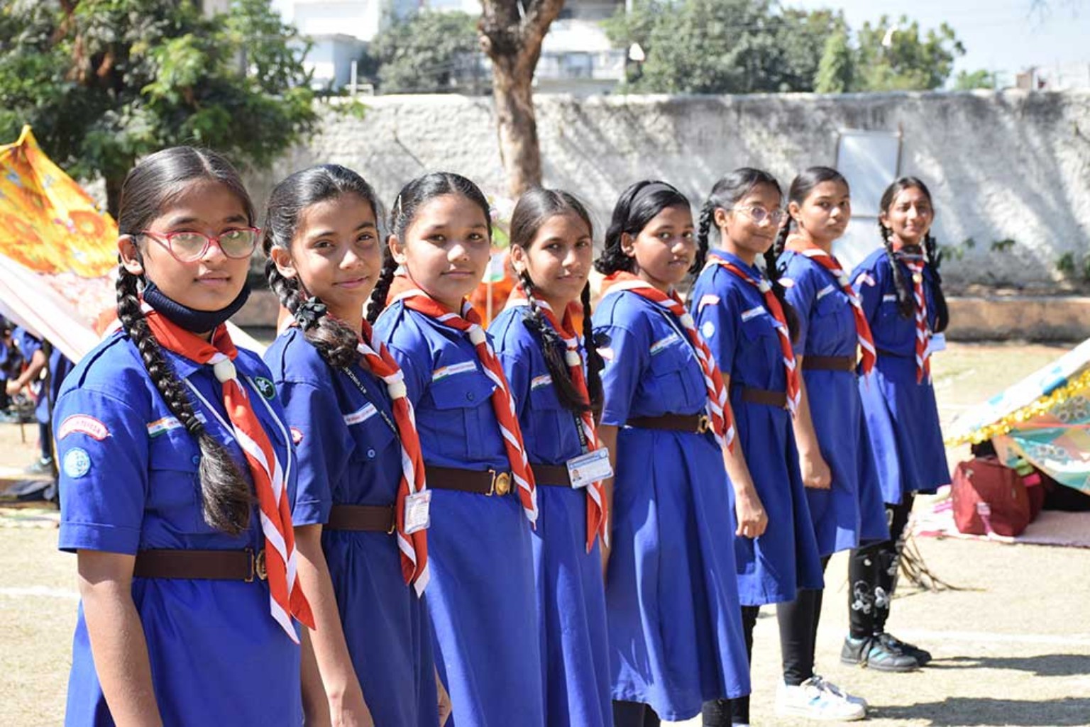 Scouts and Guides in uniform